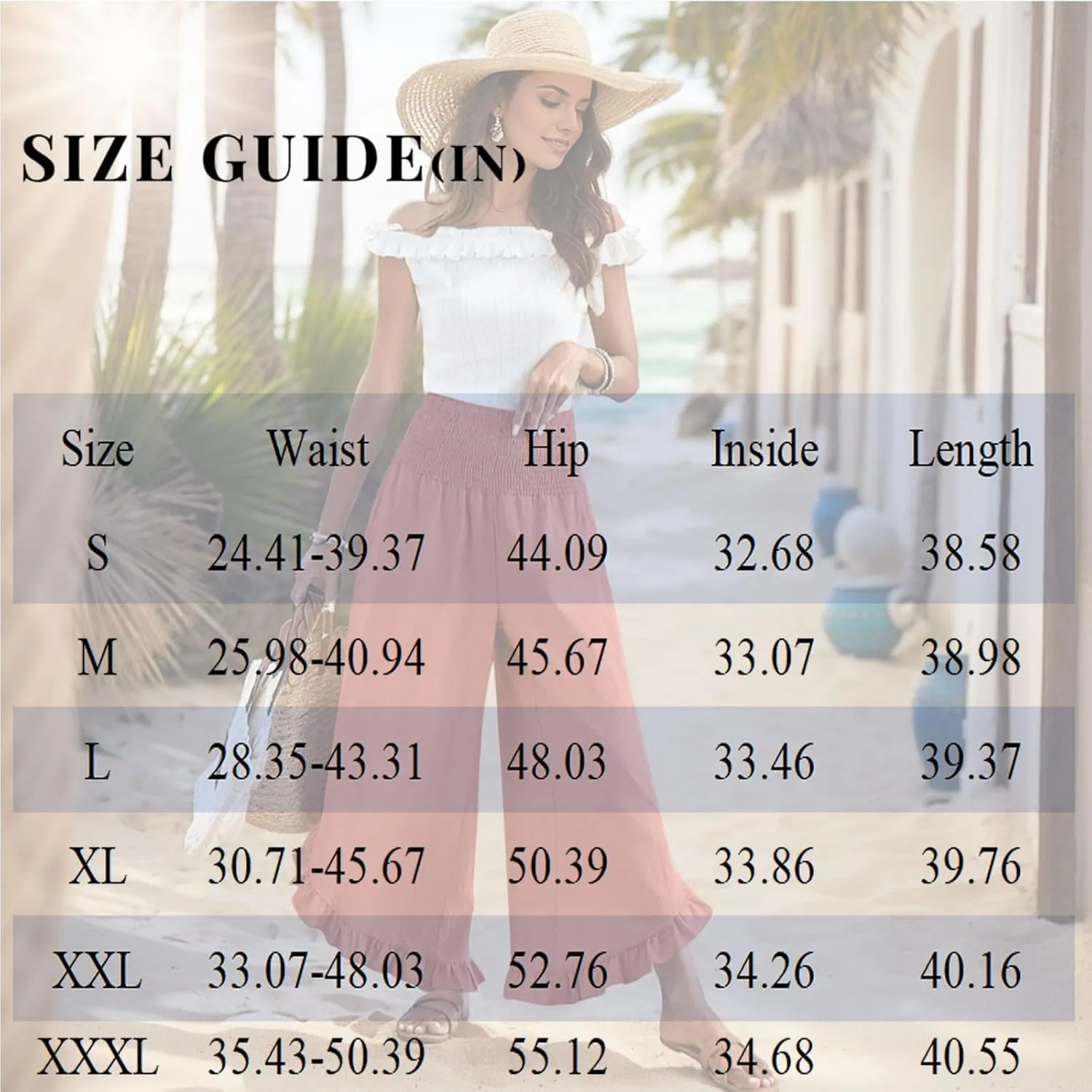 Linen Pants Women Summer Boho Wide Leg High Waist Lounge Palazzo Pant 2025 Casual Beach Vacation Outfits