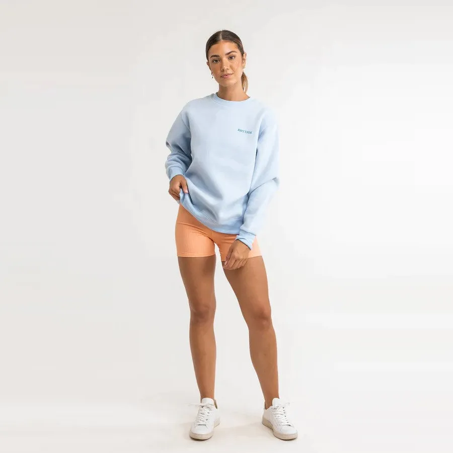 Lo Fi Sunset Crew Neck Fleece (Blue Smoke)