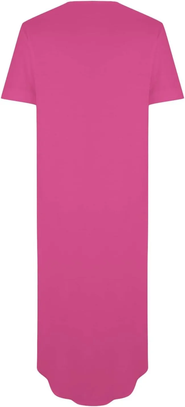 Long Summer Dresses for Women 2024 Casual Loose Split Short Sleeve T Shirt Dresses Beach Sun dresses with Pockets