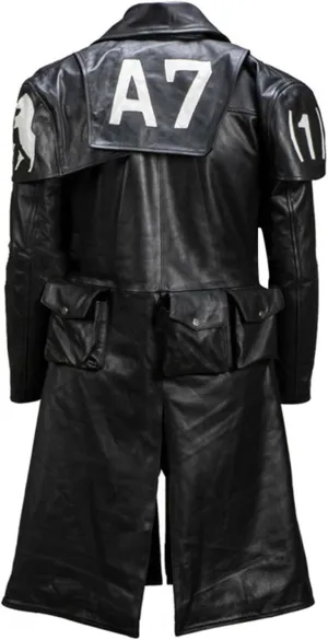 LP-FACON Mens Western Wear Ranger Costume Armor Duster Leather Trench Coat