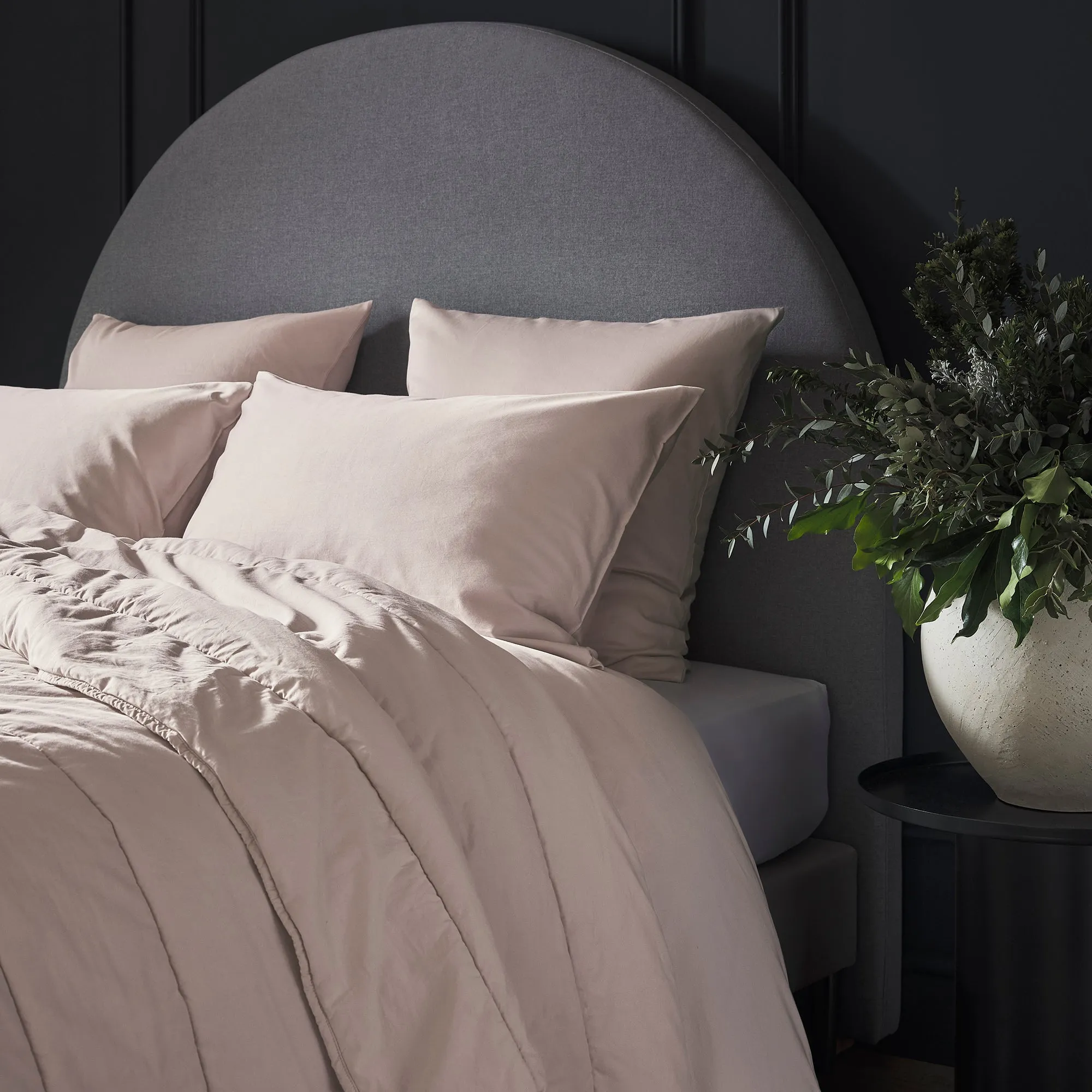 Luxe Cotton Pillowcase Pair - Rose