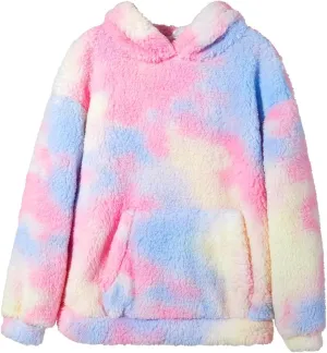 Makkrom Boys Girls Sherpa Hoodies Fleece Hoodie Pullover Outfits for Kids