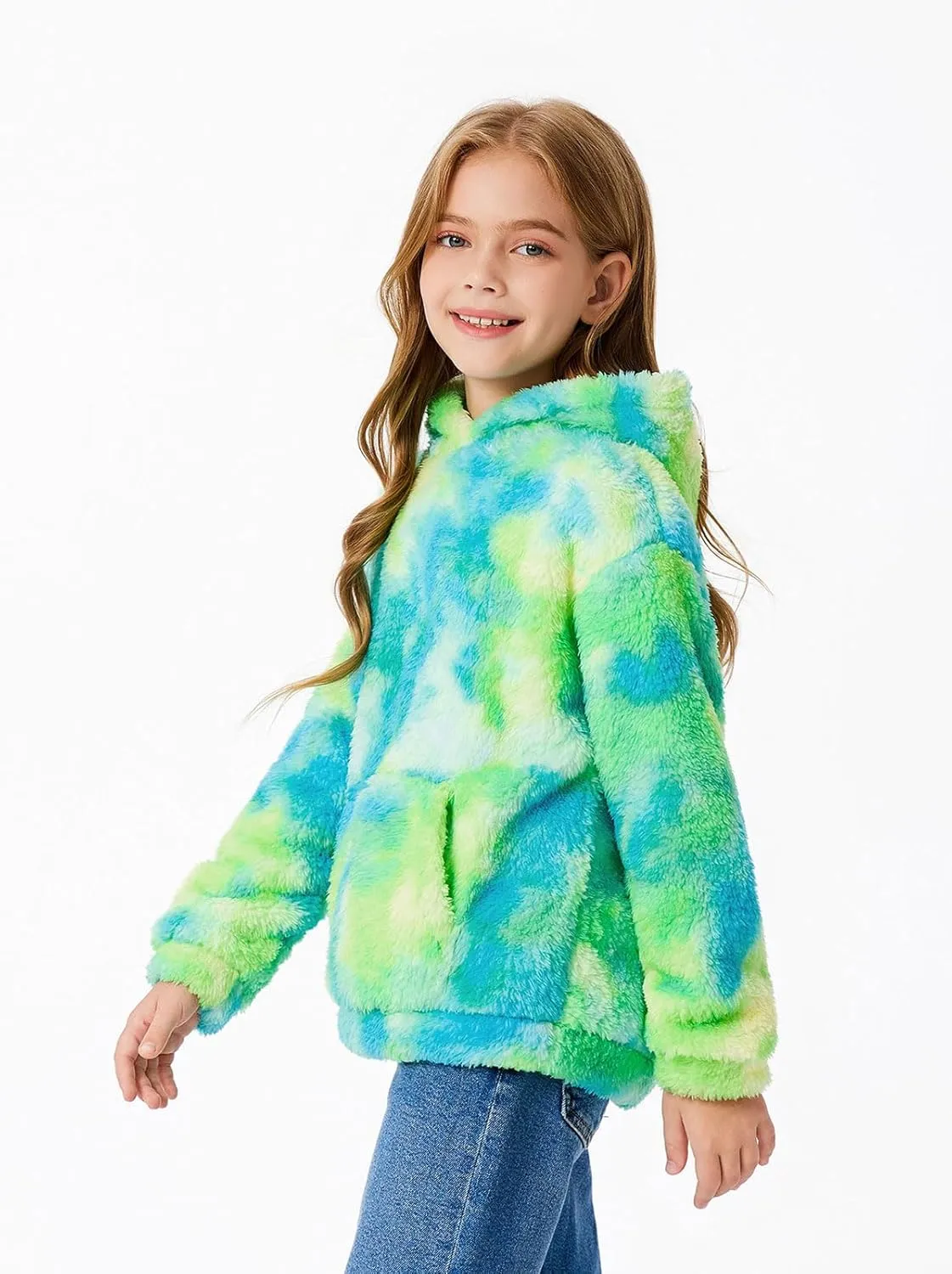 Makkrom Boys Girls Sherpa Hoodies Fleece Hoodie Pullover Outfits for Kids