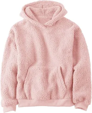 Makkrom Boys Girls Sherpa Hoodies Fleece Hoodie Pullover Outfits for Kids