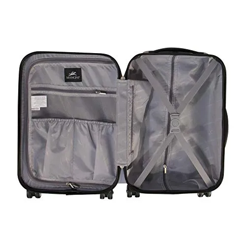 Mancini Leather Goods Santa Barbara Lightweight Hardside Large Checked Spinner