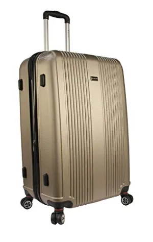 Mancini Leather Goods Santa Barbara Lightweight Hardside Large Checked Spinner