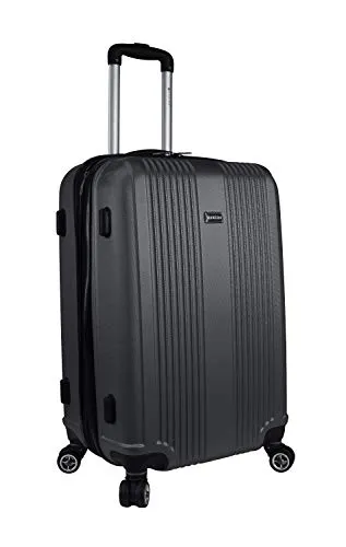 Mancini Santa Barbara 24" Lightweight Spinner Luggage in Black