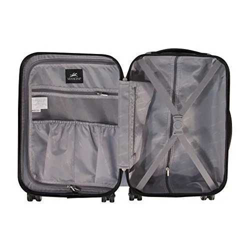 Mancini Santa Barbara 24" Lightweight Spinner Luggage in Black