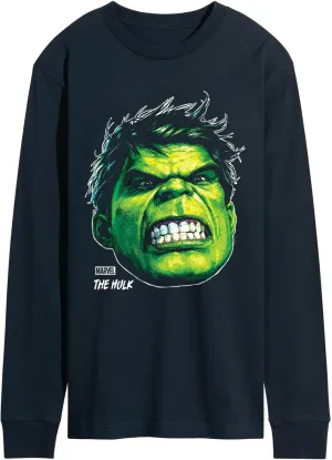 Marvel Hulk - Portrait Oversized - Men's Long Sleeve Graphic T-Shirt