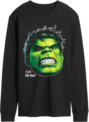 Marvel Hulk - Portrait Oversized - Men's Long Sleeve Graphic T-Shirt
