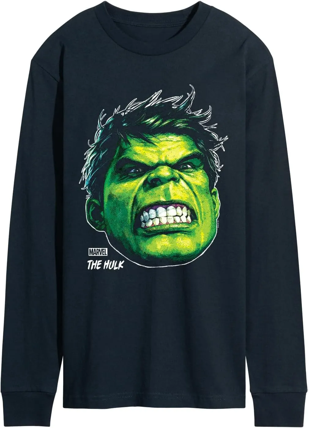 Marvel Hulk - Portrait Oversized - Men's Long Sleeve Graphic T-Shirt