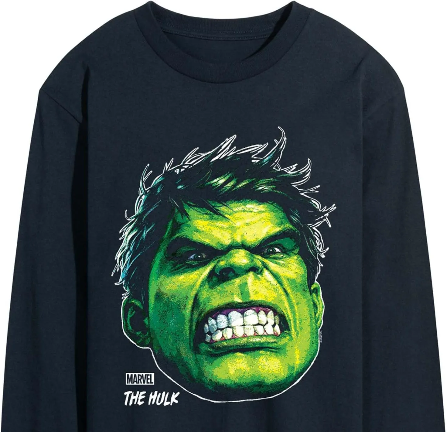 Marvel Hulk - Portrait Oversized - Men's Long Sleeve Graphic T-Shirt