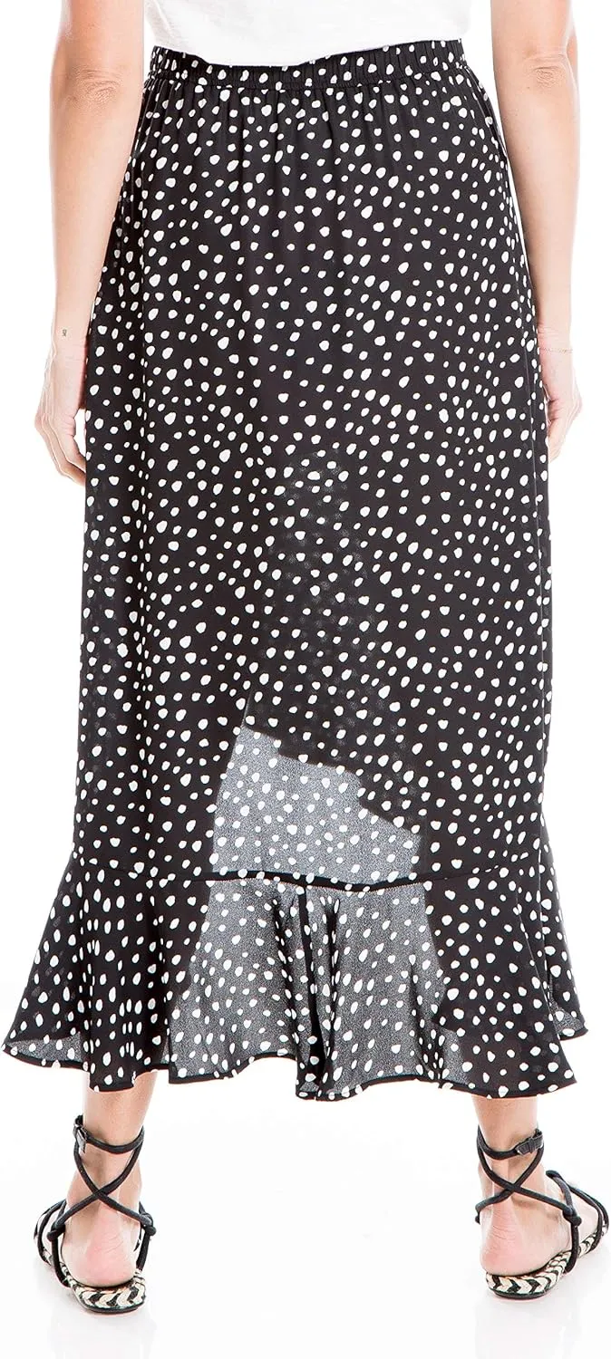 Max Studio Women's Floral Print Ruffle Hem Maxi Skirt