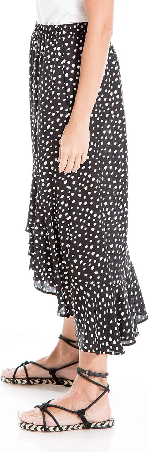 Max Studio Women's Floral Print Ruffle Hem Maxi Skirt