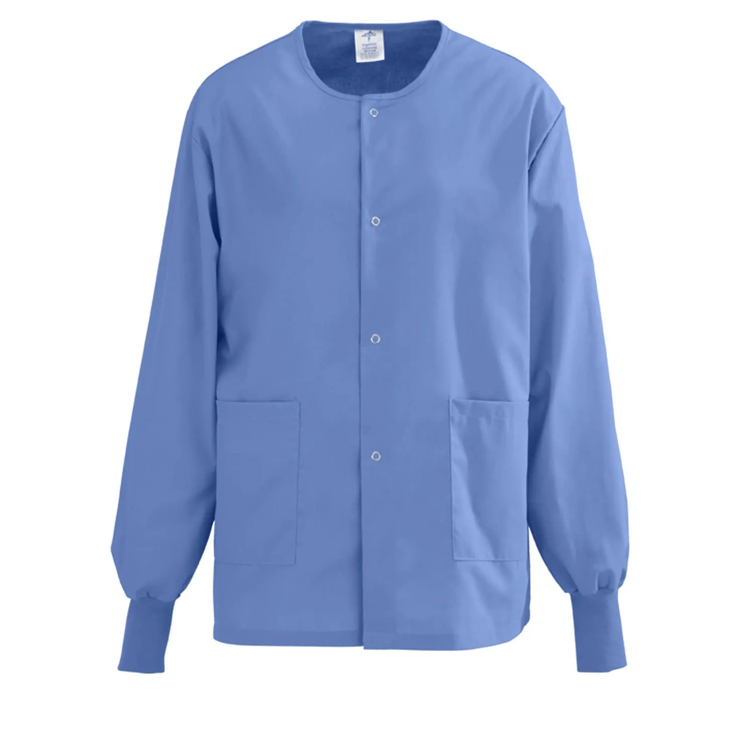 Medline 829NTHM PerforMAX 829 Unisex Snap-Front Warm-Up Jacket, Ciel Blue, Size Medium