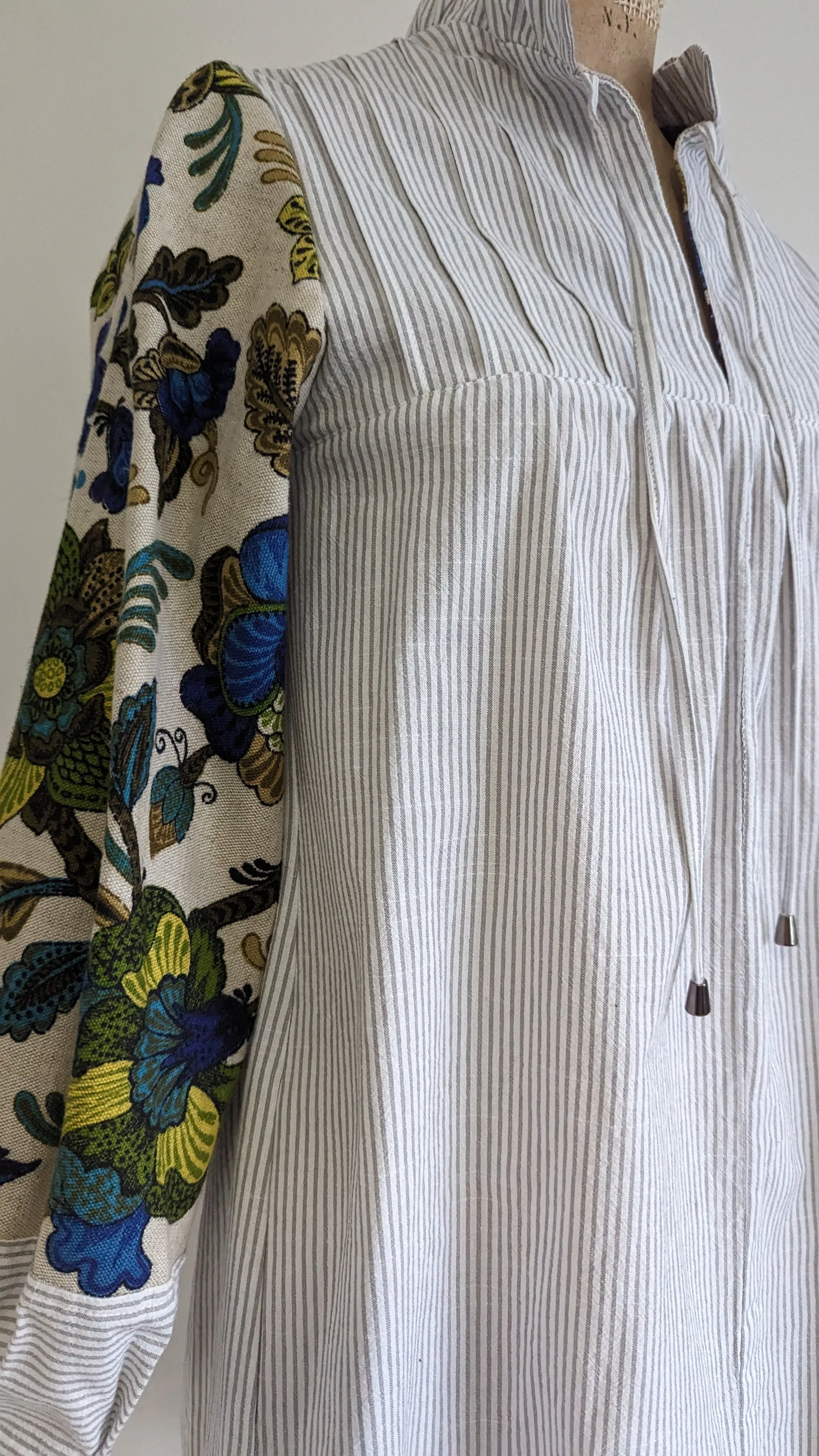 Meg Tunic with Vintage Drapery XS #MEGTU9