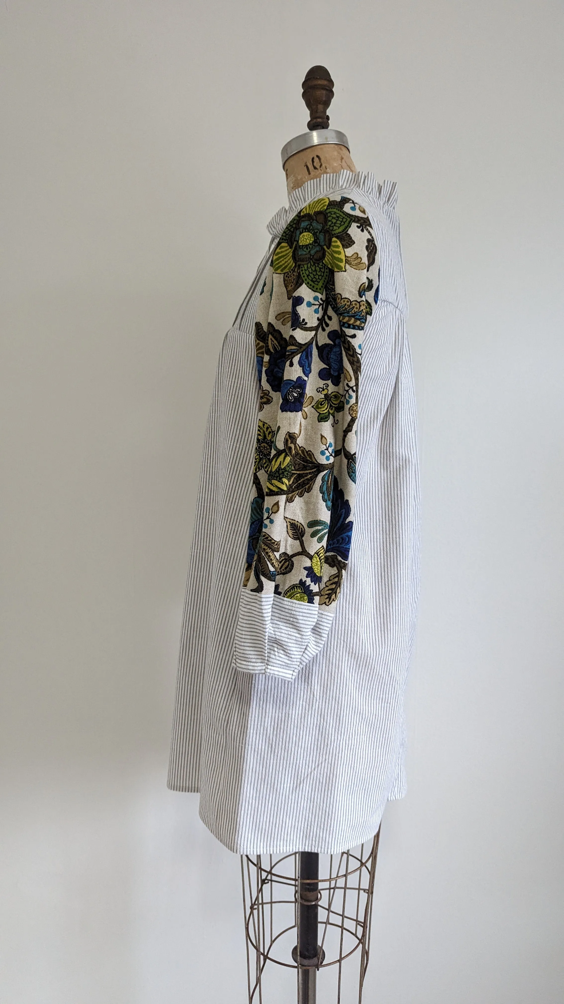 Meg Tunic with Vintage Drapery XS #MEGTU9