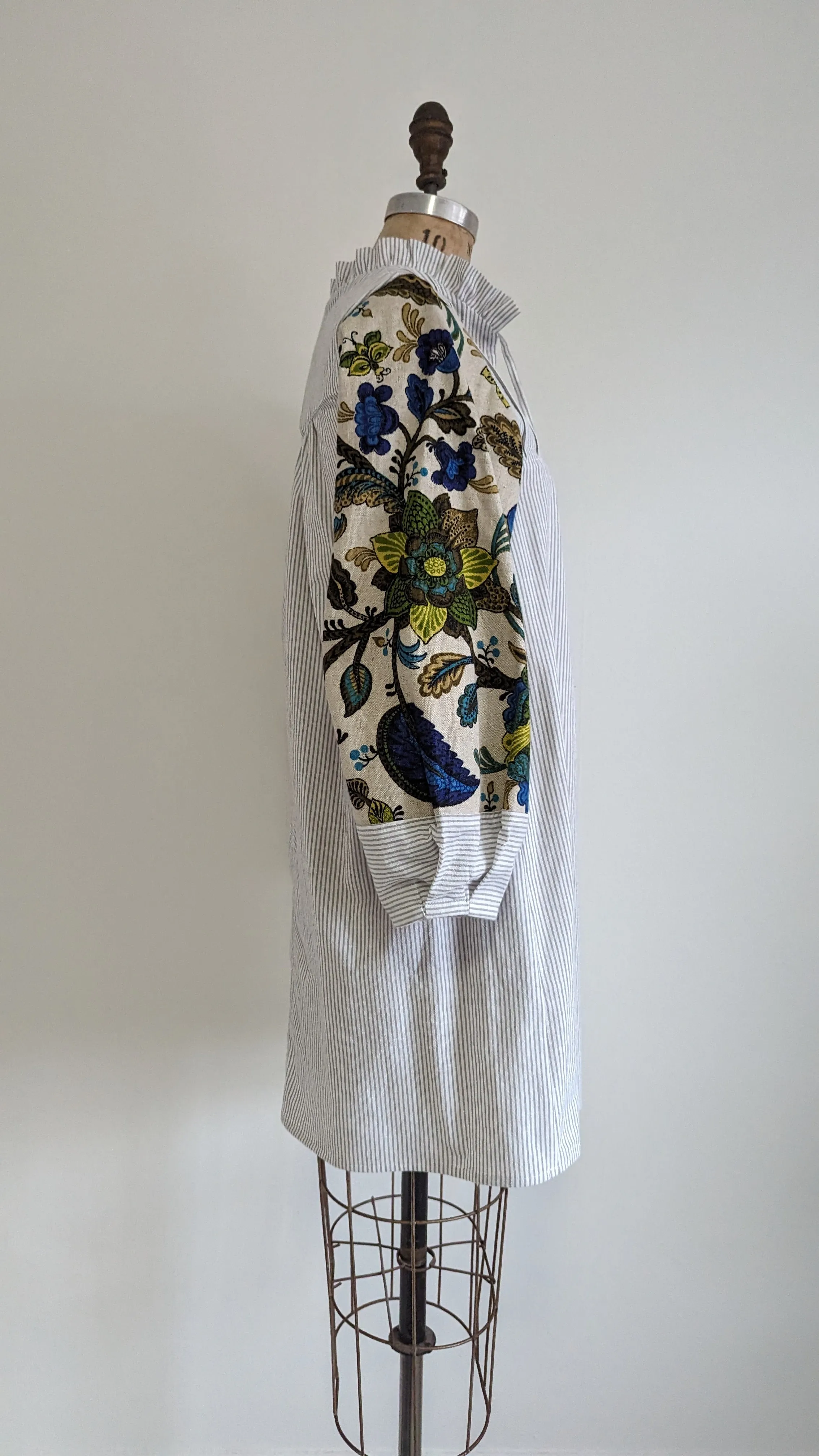 Meg Tunic with Vintage Drapery XS #MEGTU9