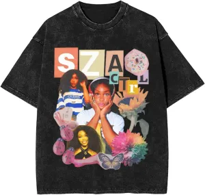 Men Vintage Oversized Short Sleeve Funny T-Shirt Loose Tee TopBlack
