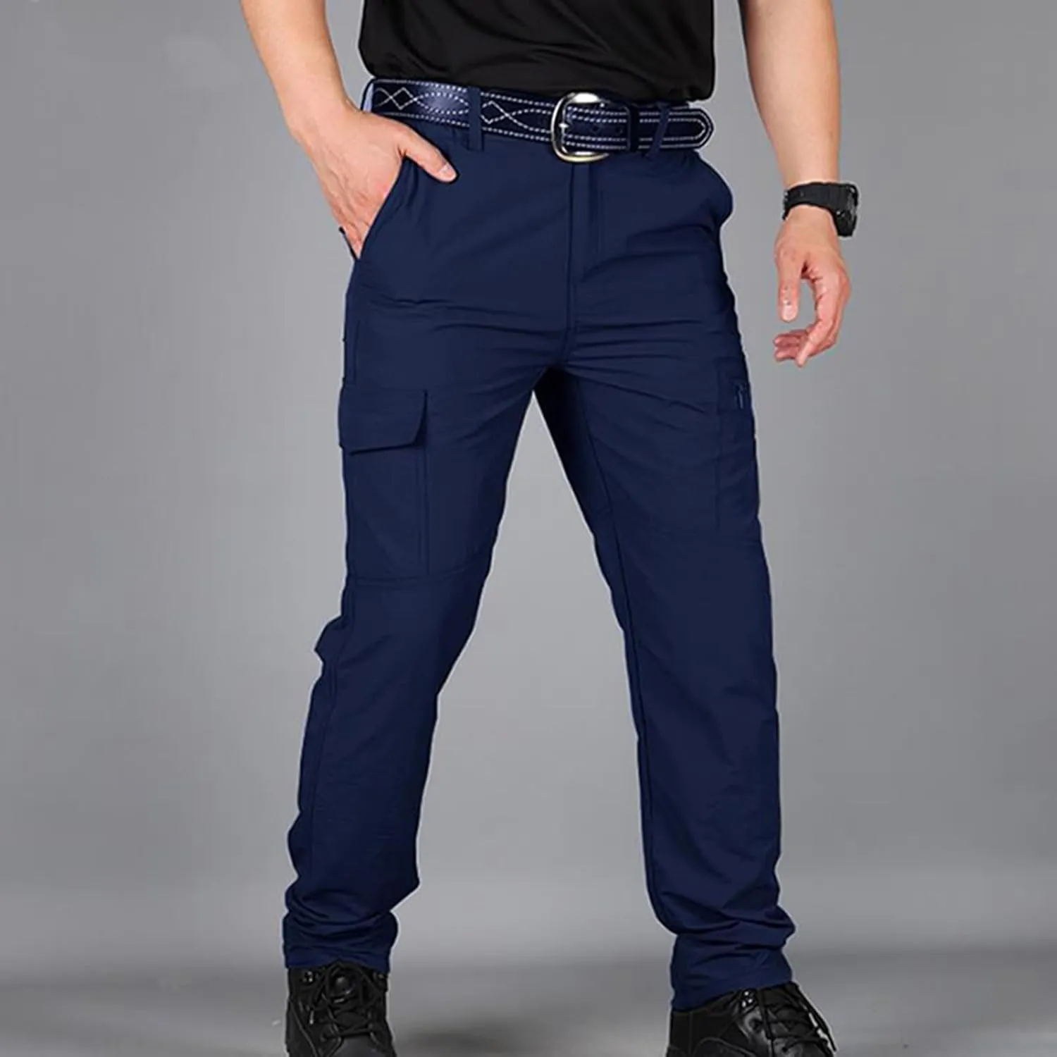 Mens Cargo Pants Tactical Waterproof Pants Big and Tall Baggy Workout Trouser Work Hiking Pants Outdoor Apparel
