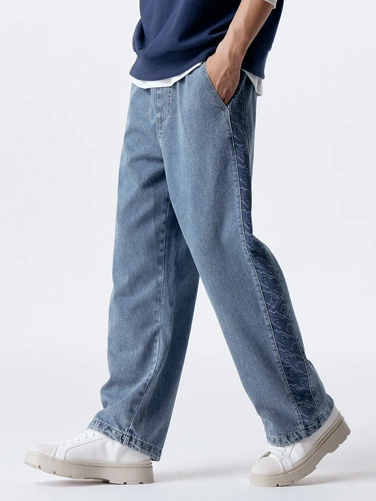 Men's denim jogging pants