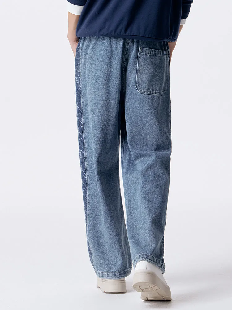 Men's denim jogging pants