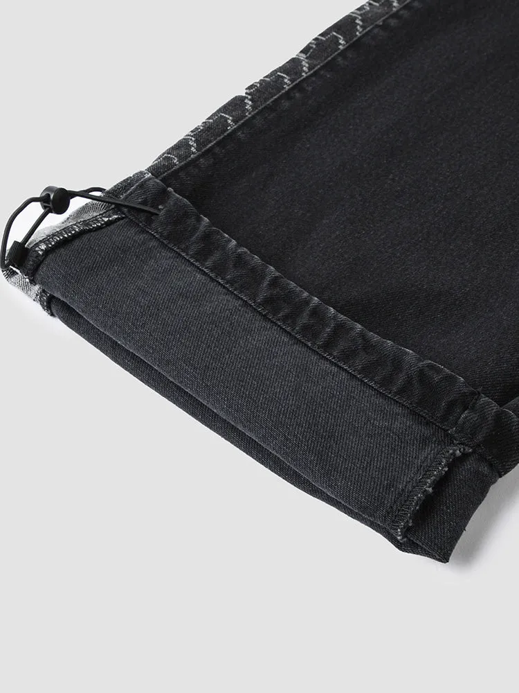 Men's denim jogging pants