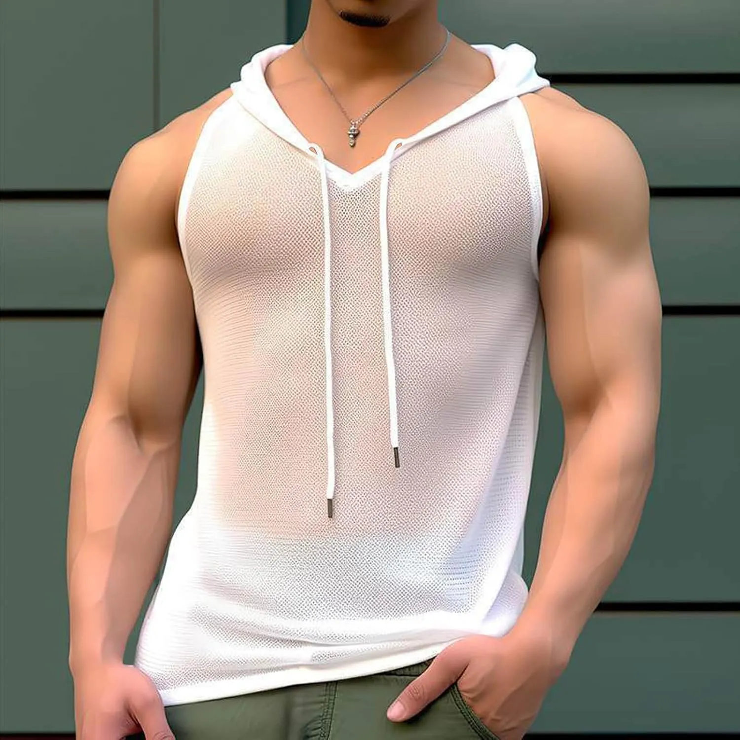 Men's Exotic Apparel Slim Fit Stretch Fabric Zip Front Casual Wear for Daily Home Relaxation Summer Outfits