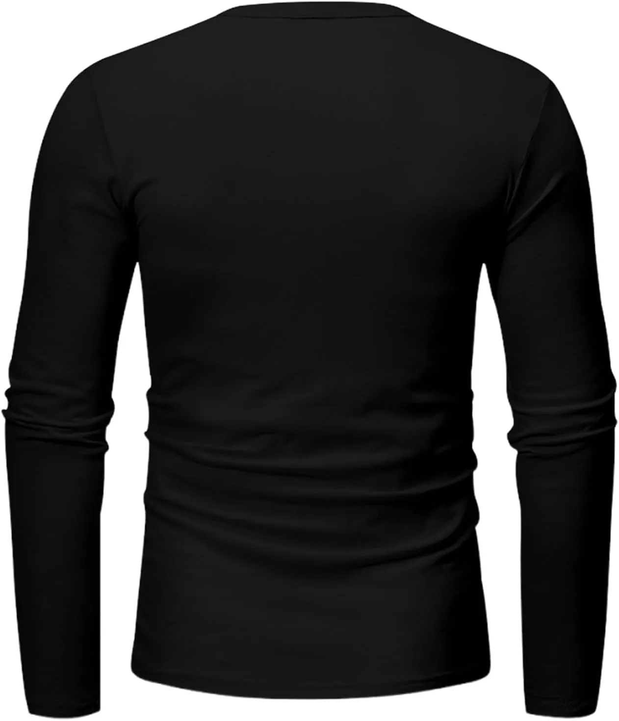 Men's Long Sleeve V-Neck T-Shirt, Soft Cotton, Slim Fit, Casual Wear, Burgundy, Stylish and Comfortable Design