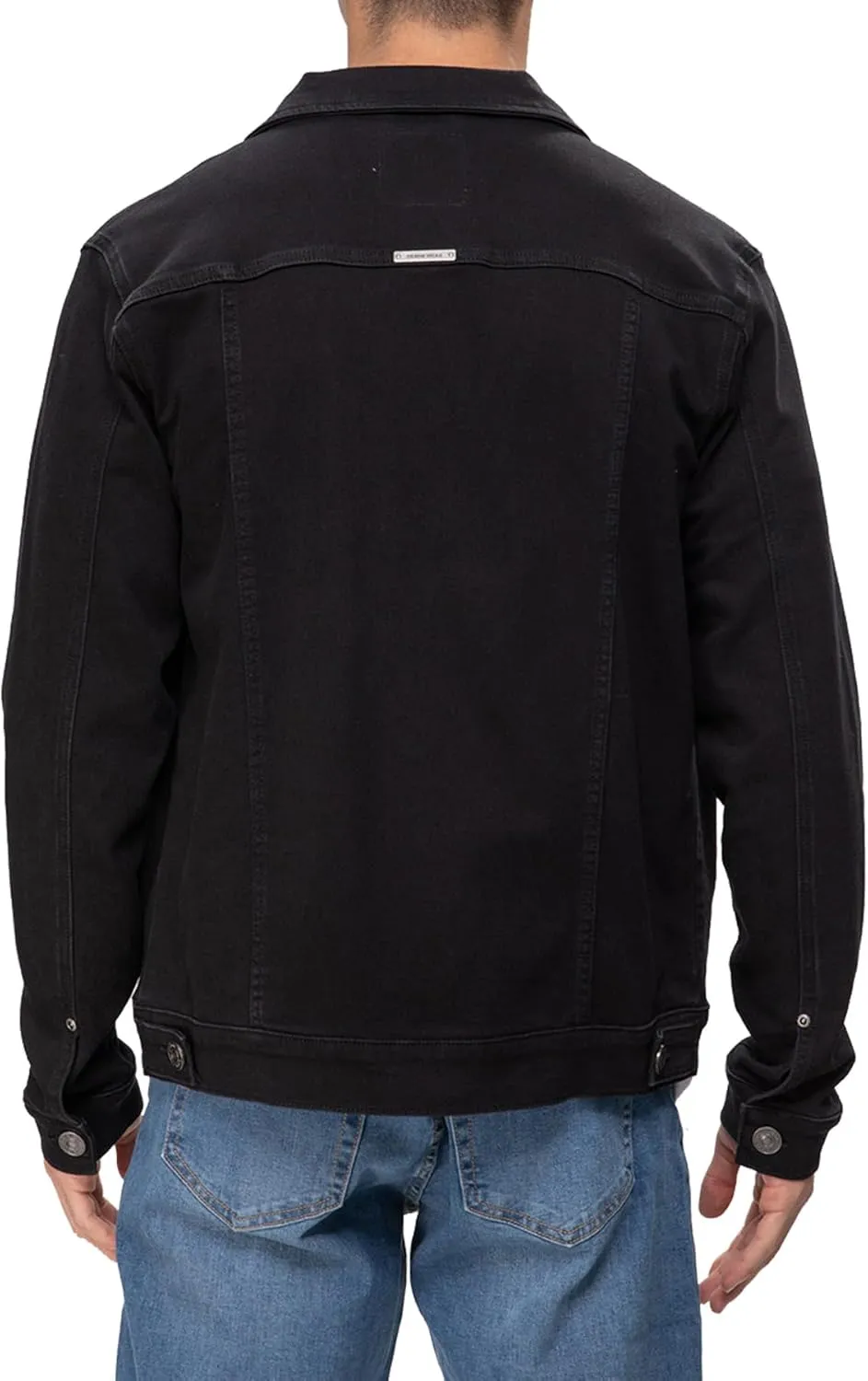 Mens Rugged Wear Button Down Denim Jacket Fashion, Classic Long Sleeve Jean Jacket