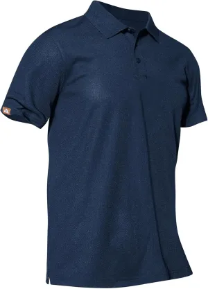 Men's Short Sleeve Polo Shirt Quick-Dry Performance Tactical Golf Shirts Regular-fit Jersey Tennis Shirt