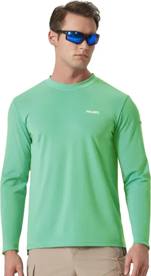 Men's Sun Protection Long Sleeve Swim Shirts Quick Dry Rash Guard Lightweight UPF 50  Fishing Hiking Beach UV Shirt
