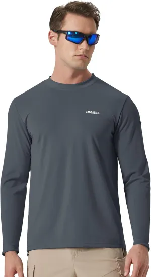 Men's Sun Protection Long Sleeve Swim Shirts Quick Dry Rash Guard Lightweight UPF 50  Fishing Hiking Beach UV Shirt