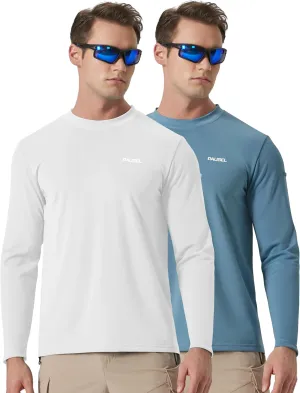 Men's Sun Protection Long Sleeve Swim Shirts Quick Dry Rash Guard Lightweight UPF 50  Fishing Hiking Beach UV Shirt