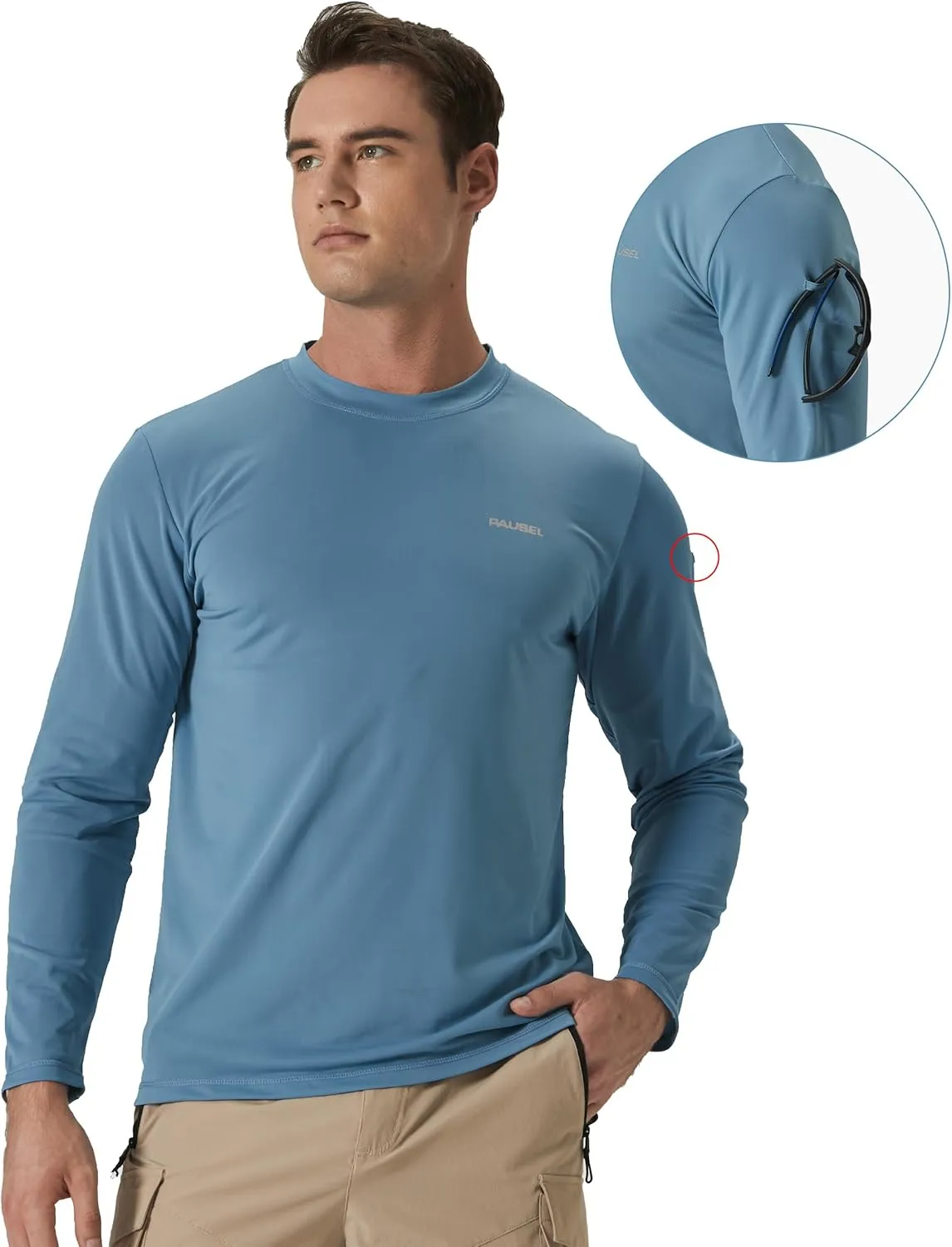 Men's Sun Protection Long Sleeve Swim Shirts Quick Dry Rash Guard Lightweight UPF 50  Fishing Hiking Beach UV Shirt