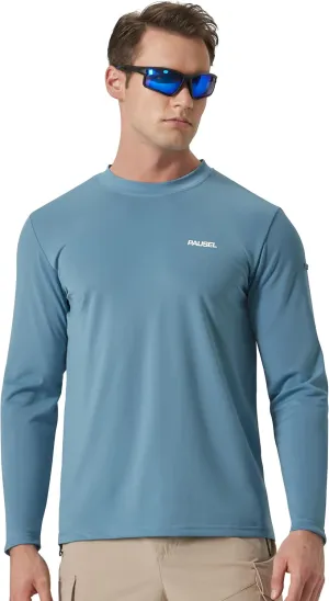 Men's Sun Protection Long Sleeve Swim Shirts Quick Dry Rash Guard Lightweight UPF 50  Fishing Hiking Beach UV Shirt