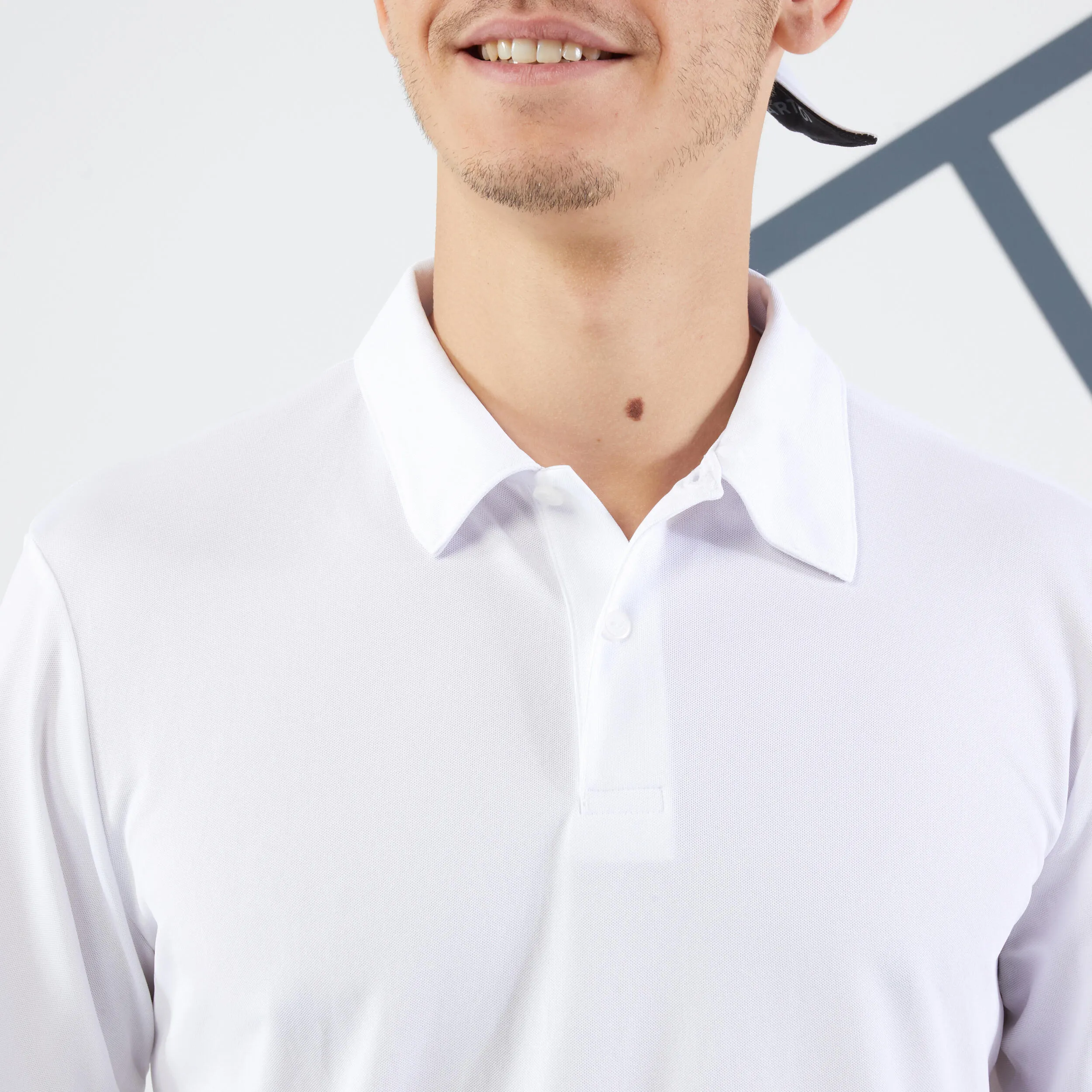 Men's tennis polo shirt with short sleeves - Essential white ARTENGO, white