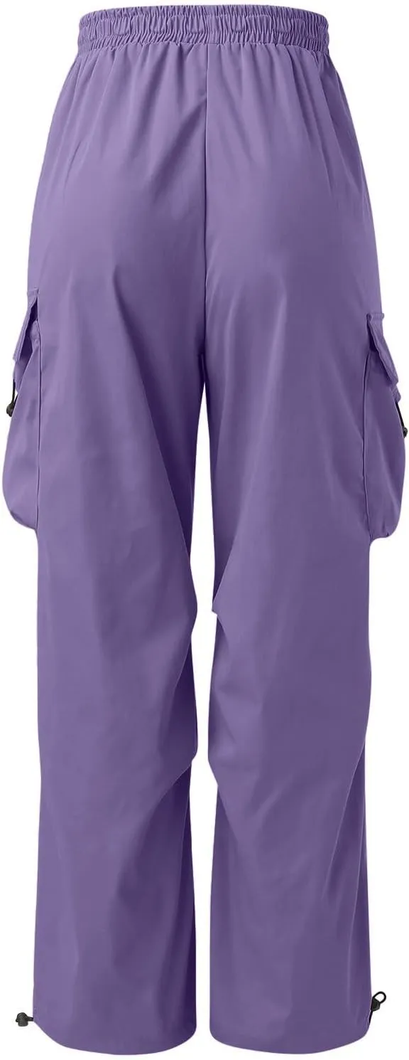 Mens Work Cargo Pant Cotton Stretchy Casual Joggers Drawstring Elastic Waist Outdoor Pants Multi Pockets