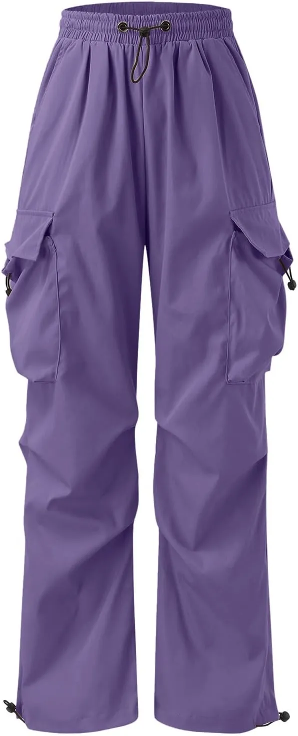 Mens Work Cargo Pant Cotton Stretchy Casual Joggers Drawstring Elastic Waist Outdoor Pants Multi Pockets