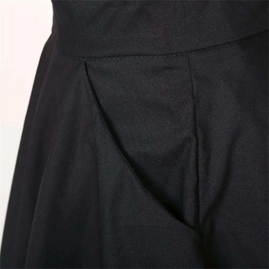 Midi Skirts for Womens Rockabilly Dance Cotton Party Club Wear Long Skater 1950S
