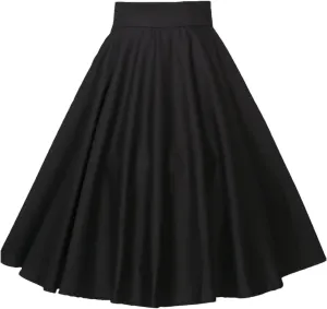 Midi Skirts for Womens Rockabilly Dance Cotton Party Club Wear Long Skater 1950S