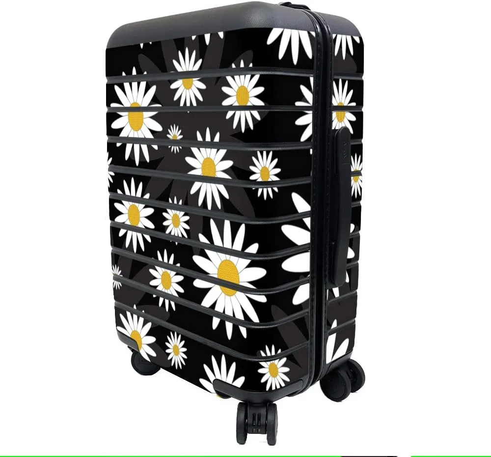 MightySkins Skin Compatible with Away The Carry-On Suitcase - Daisies | Protective, Durable, and Unique Vinyl Decal wrap Cover | Easy to Apply, Remove, and Change Styles | Made in The USA