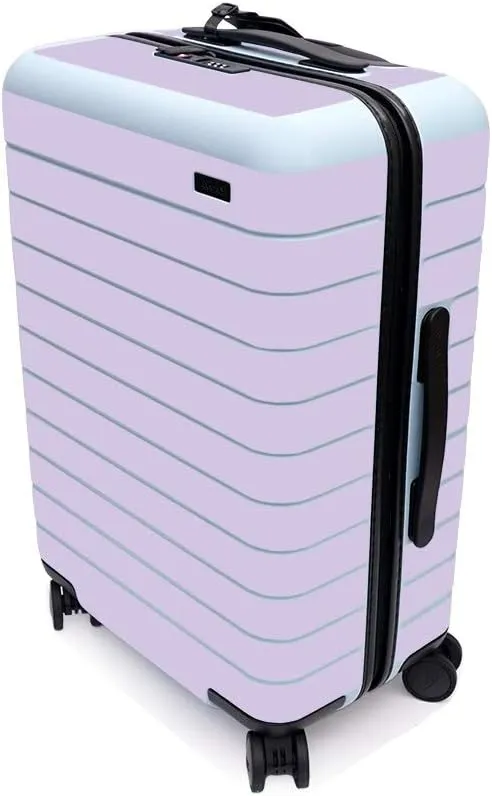 MightySkins Skin for Away The Bigger Carry-On Suitcase - Solid Lilac | Protective, Durable, and Unique Vinyl Decal wrap Cover | Easy to Apply, Remove, and Change Styles | Made in The USA