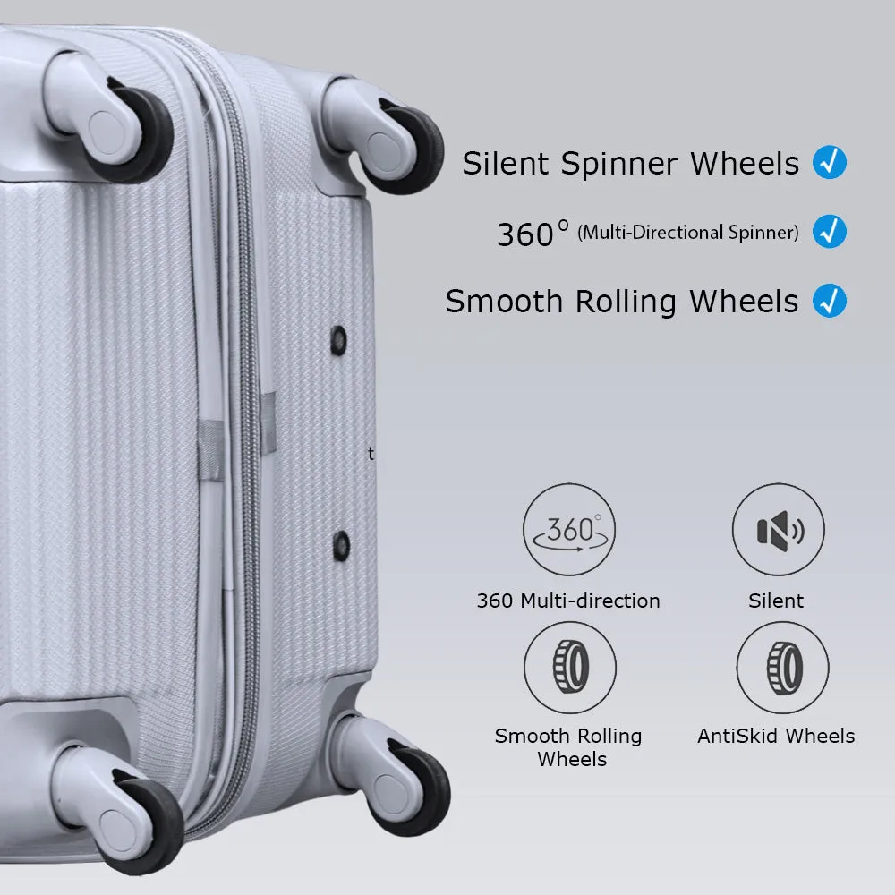 Milano Nova ABS Lightweight Expandable Luggage Bag with Spinner Wheels | Durable Trolley Case for Travel | 18, 20, 24, 28, 32 Inches