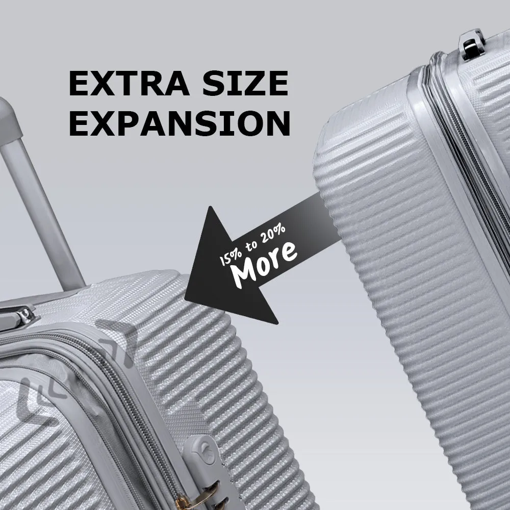 Milano Nova ABS Lightweight Expandable Luggage Bag with Spinner Wheels | Durable Trolley Case for Travel | 18, 20, 24, 28, 32 Inches