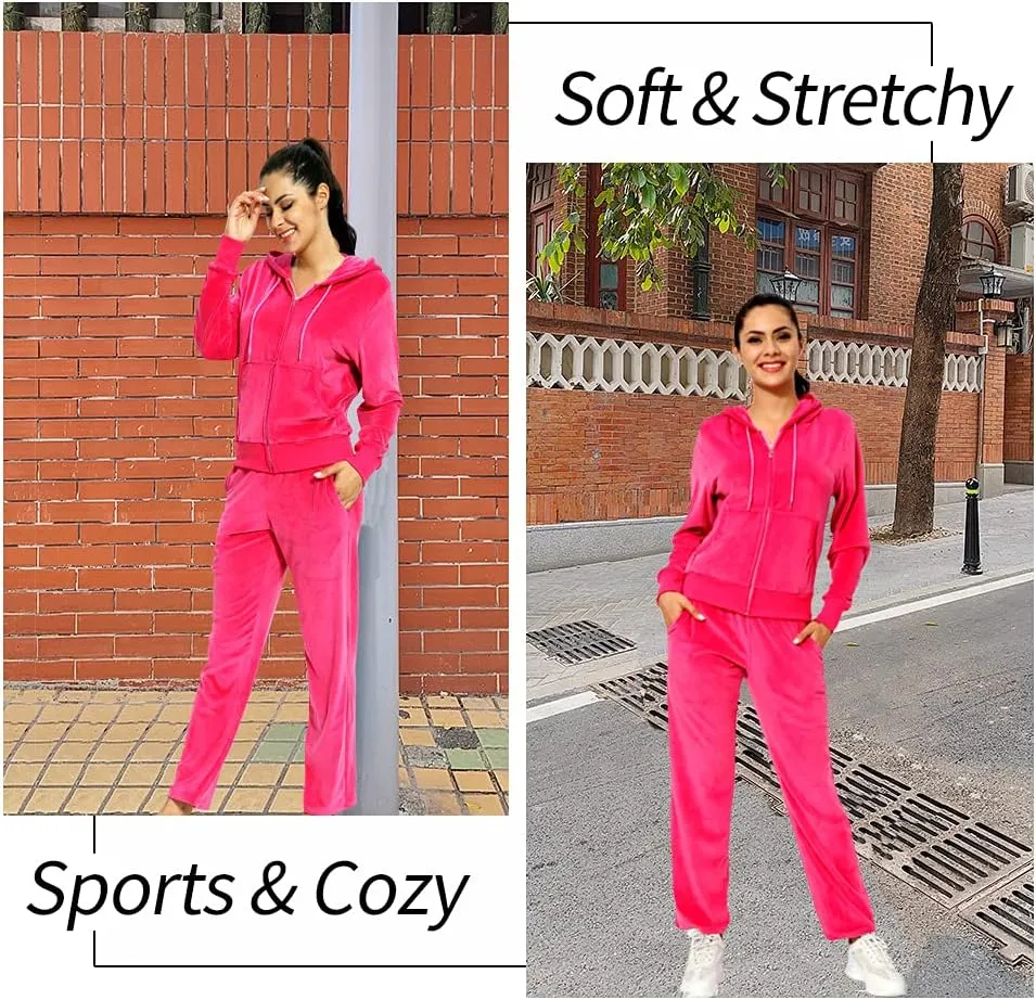 MINANUO Tracksuit 2 Pieces Joggers Outfits for Women Jogging Sweatsuits Set