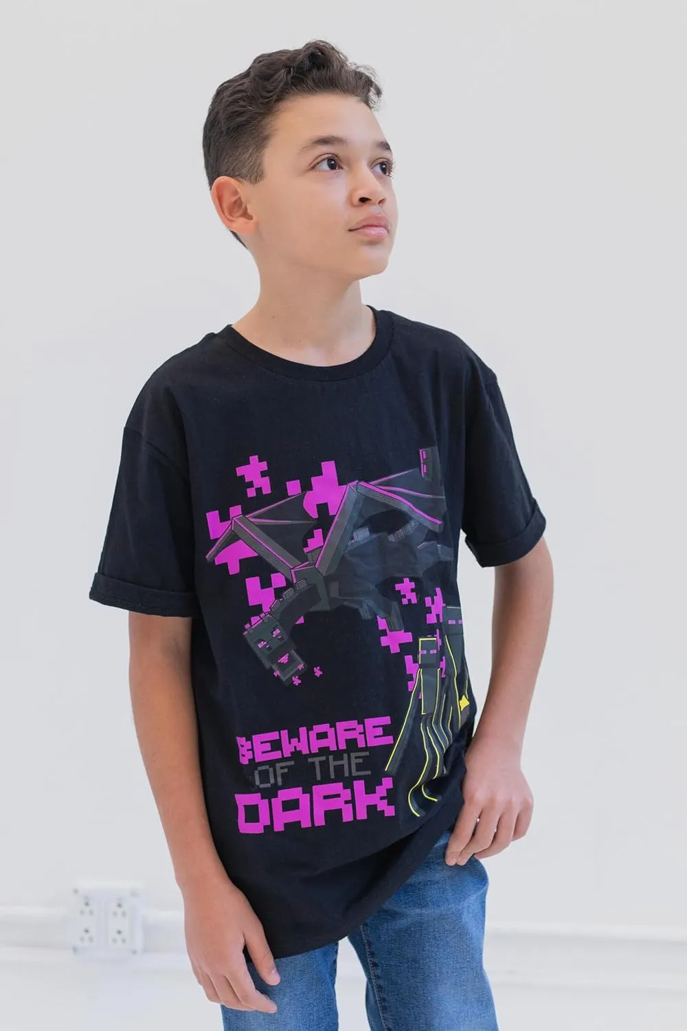 Minecraft Mobs Skeleton Enderman 3 Pack T-Shirts Little Kid to Big Kid