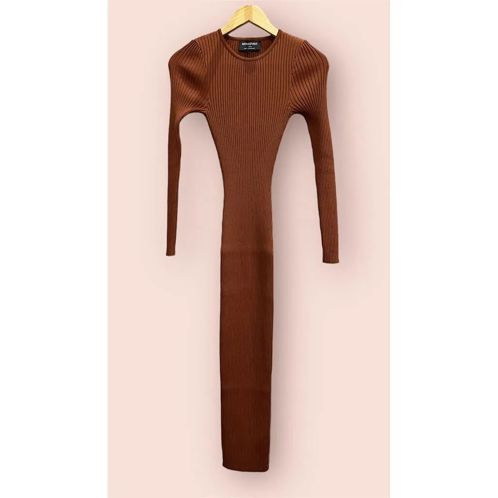 Mink Pink NWT Alba Knit Midi Dress - Size XS