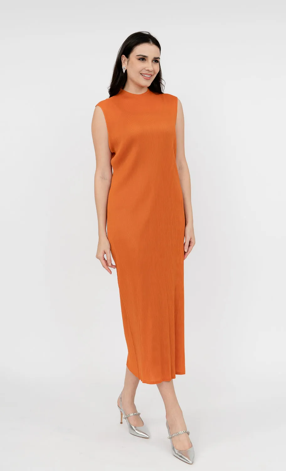 Miss Charm Dress in Burnt Orange