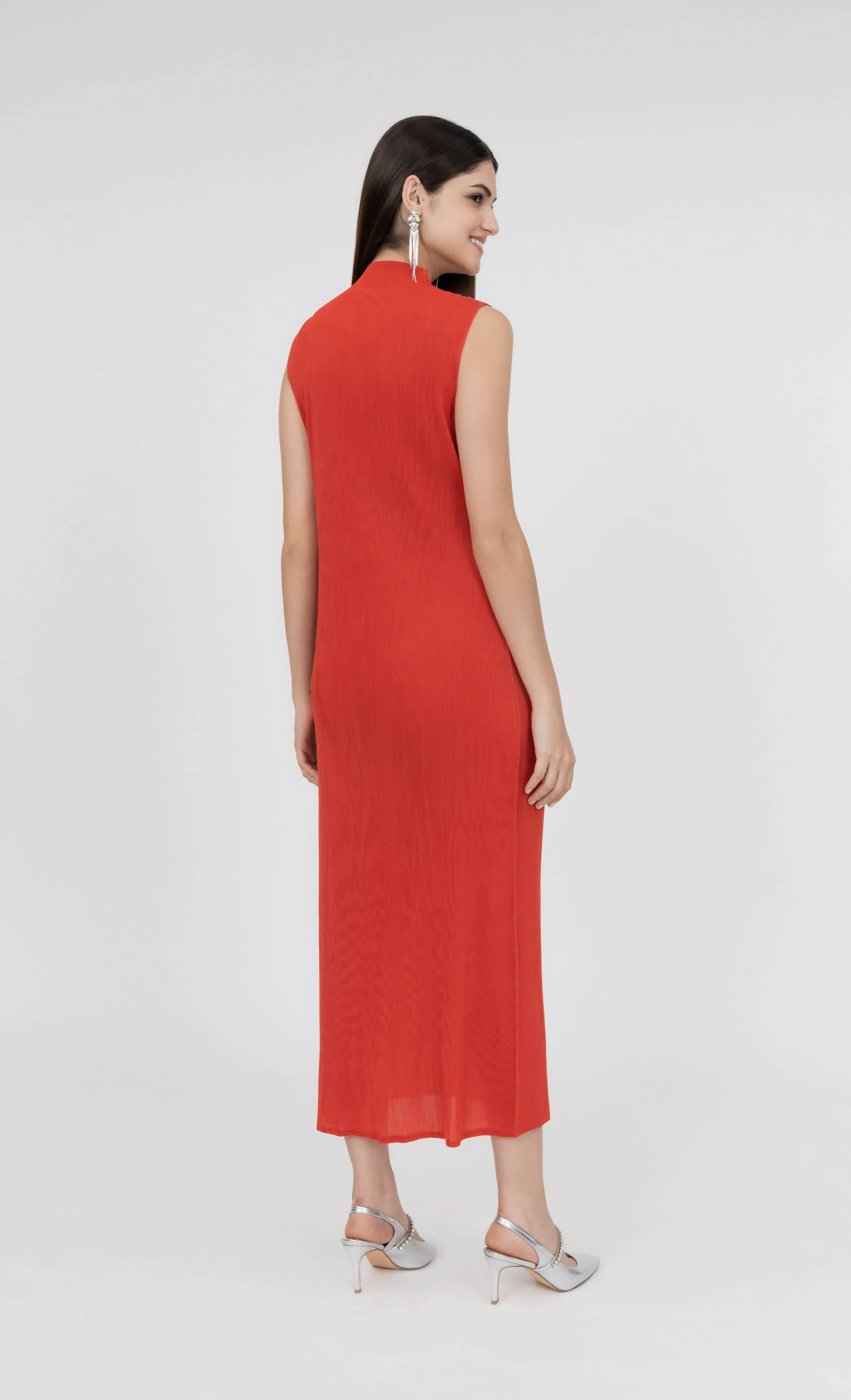 Miss Charm Dress in Tangerine